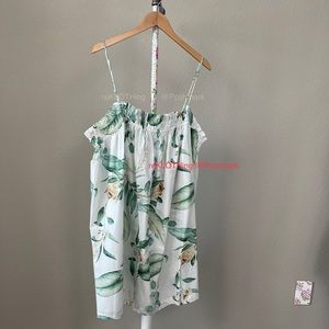 Cotton Floral Ruffle-smocked trimmed H&M DRESS - NWT summer mini